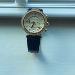 Michael Kors watch navy and gold